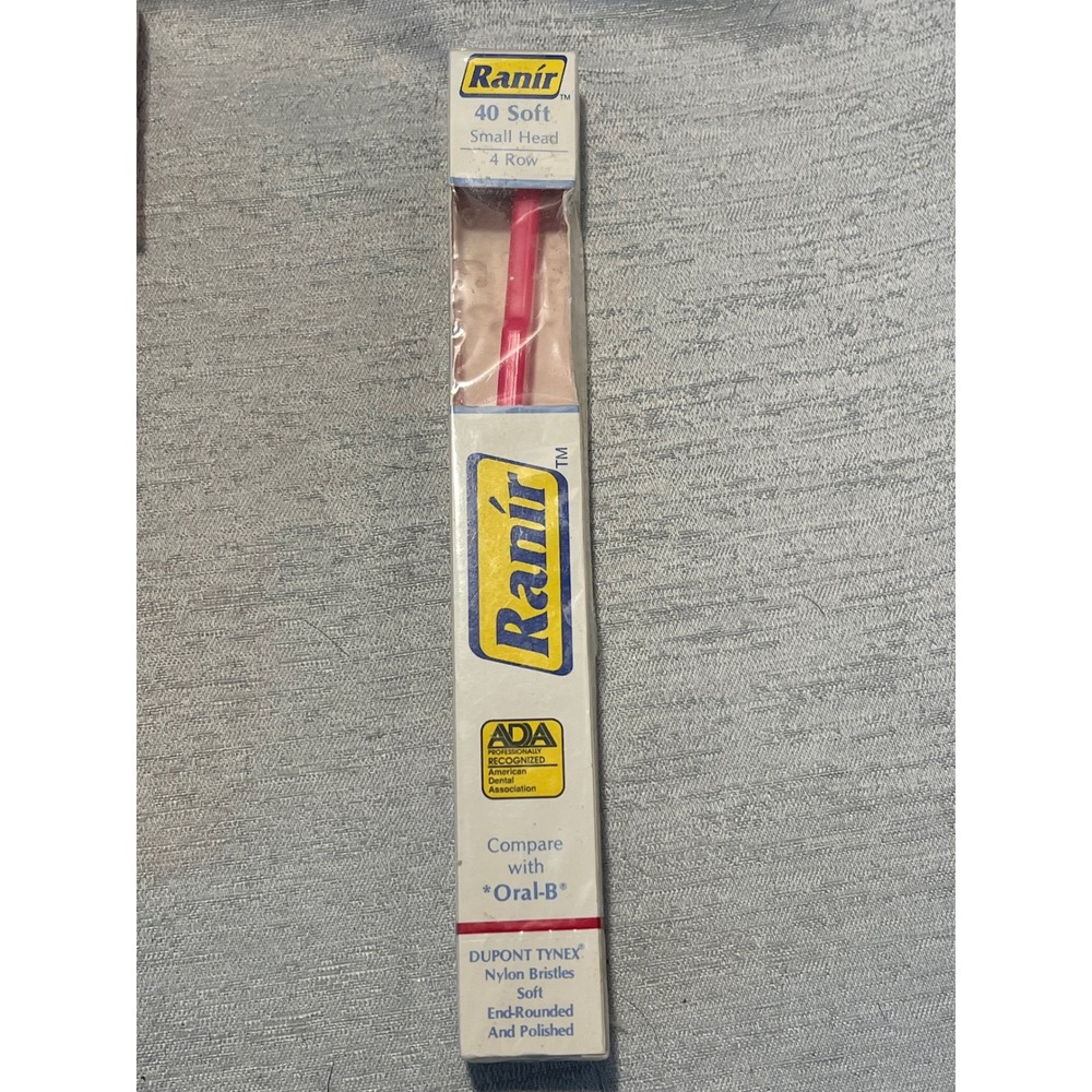 Ranir 40 Soft Small Head 4 Row Toothbrush Pink DuPont Tynex Nylon Bristles ADA